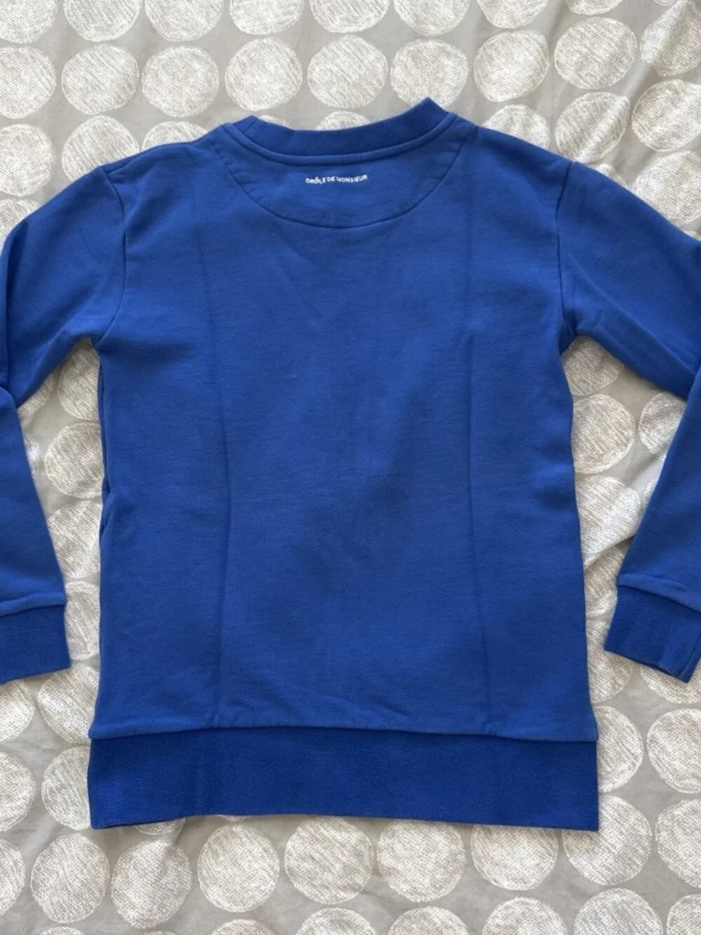 Drole de Monsieur Not From Paris Madame Men's Blue Sweatshirt Sweater Sz M